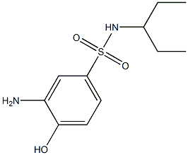 3-amino-4-hydroxy-N-(pentan-3-yl)benzene-1-sulfonamide 结构式