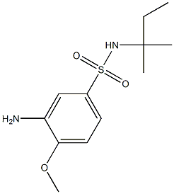 3-amino-4-methoxy-N-(2-methylbutan-2-yl)benzene-1-sulfonamide 结构式