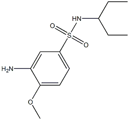 3-amino-4-methoxy-N-(pentan-3-yl)benzene-1-sulfonamide 结构式