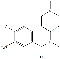 3-amino-4-methoxy-N-methyl-N-(1-methylpiperidin-4-yl)benzamide 结构式