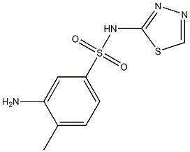 3-amino-4-methyl-N-(1,3,4-thiadiazol-2-yl)benzene-1-sulfonamide 结构式