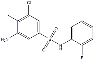 3-amino-5-chloro-N-(2-fluorophenyl)-4-methylbenzene-1-sulfonamide 结构式