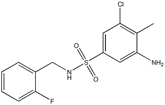 3-amino-5-chloro-N-[(2-fluorophenyl)methyl]-4-methylbenzene-1-sulfonamide 结构式