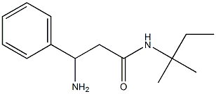 3-amino-N-(1,1-dimethylpropyl)-3-phenylpropanamide 结构式