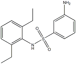 3-amino-N-(2,6-diethylphenyl)benzene-1-sulfonamide 结构式