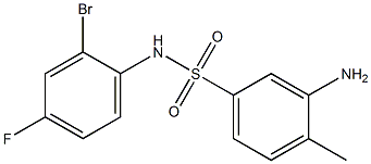 3-amino-N-(2-bromo-4-fluorophenyl)-4-methylbenzene-1-sulfonamide 结构式