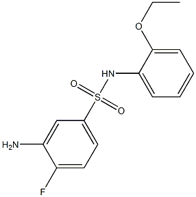 3-amino-N-(2-ethoxyphenyl)-4-fluorobenzene-1-sulfonamide 结构式