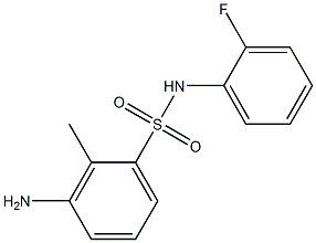 3-amino-N-(2-fluorophenyl)-2-methylbenzene-1-sulfonamide 结构式