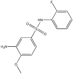 3-amino-N-(2-fluorophenyl)-4-methoxybenzene-1-sulfonamide 结构式