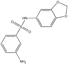 3-amino-N-(2H-1,3-benzodioxol-5-yl)benzene-1-sulfonamide 结构式