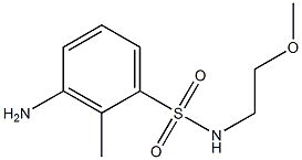 3-amino-N-(2-methoxyethyl)-2-methylbenzene-1-sulfonamide 结构式