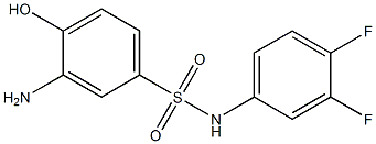 3-amino-N-(3,4-difluorophenyl)-4-hydroxybenzene-1-sulfonamide 结构式