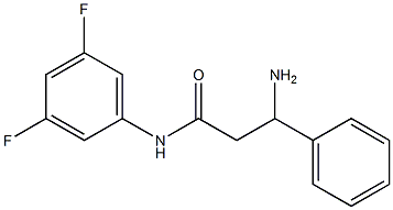 3-amino-N-(3,5-difluorophenyl)-3-phenylpropanamide 结构式