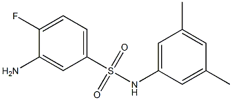 3-amino-N-(3,5-dimethylphenyl)-4-fluorobenzene-1-sulfonamide 结构式