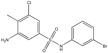 3-amino-N-(3-bromophenyl)-5-chloro-4-methylbenzene-1-sulfonamide 结构式