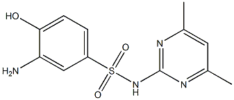 3-amino-N-(4,6-dimethylpyrimidin-2-yl)-4-hydroxybenzene-1-sulfonamide 结构式