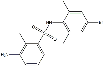 3-amino-N-(4-bromo-2,6-dimethylphenyl)-2-methylbenzene-1-sulfonamide 结构式
