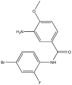 3-amino-N-(4-bromo-2-fluorophenyl)-4-methoxybenzamide 结构式