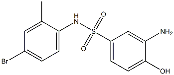 3-amino-N-(4-bromo-2-methylphenyl)-4-hydroxybenzene-1-sulfonamide 结构式