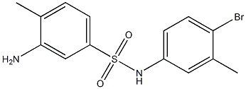 3-amino-N-(4-bromo-3-methylphenyl)-4-methylbenzene-1-sulfonamide 结构式