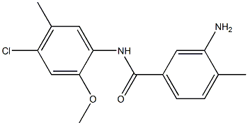 3-amino-N-(4-chloro-2-methoxy-5-methylphenyl)-4-methylbenzamide 结构式