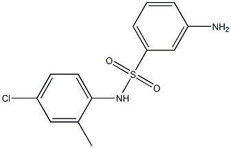 3-amino-N-(4-chloro-2-methylphenyl)benzenesulfonamide 结构式