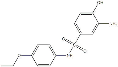 3-amino-N-(4-ethoxyphenyl)-4-hydroxybenzene-1-sulfonamide 结构式