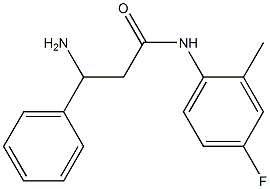 3-amino-N-(4-fluoro-2-methylphenyl)-3-phenylpropanamide 结构式