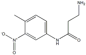 3-amino-N-(4-methyl-3-nitrophenyl)propanamide 结构式