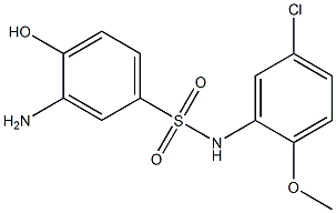 3-amino-N-(5-chloro-2-methoxyphenyl)-4-hydroxybenzene-1-sulfonamide 结构式