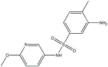 3-amino-N-(6-methoxypyridin-3-yl)-4-methylbenzene-1-sulfonamide 结构式