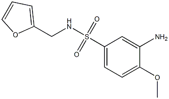 3-amino-N-(furan-2-ylmethyl)-4-methoxybenzene-1-sulfonamide 结构式