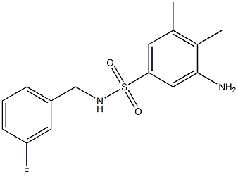 3-amino-N-[(3-fluorophenyl)methyl]-4,5-dimethylbenzene-1-sulfonamide 结构式