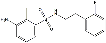 3-amino-N-[2-(2-fluorophenyl)ethyl]-2-methylbenzene-1-sulfonamide 结构式