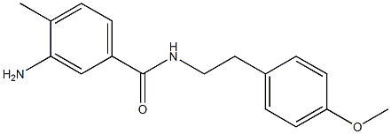 3-amino-N-[2-(4-methoxyphenyl)ethyl]-4-methylbenzamide 结构式