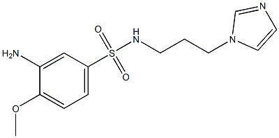 3-amino-N-[3-(1H-imidazol-1-yl)propyl]-4-methoxybenzene-1-sulfonamide 结构式