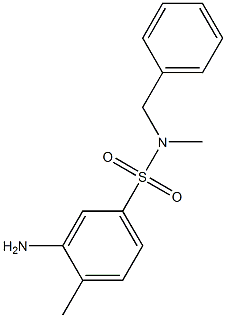 3-amino-N-benzyl-N,4-dimethylbenzene-1-sulfonamide 结构式