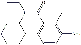 3-amino-N-cyclohexyl-N-ethyl-2-methylbenzamide 结构式