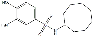 3-amino-N-cyclooctyl-4-hydroxybenzene-1-sulfonamide 结构式