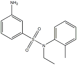 3-amino-N-ethyl-N-(2-methylphenyl)benzene-1-sulfonamide 结构式