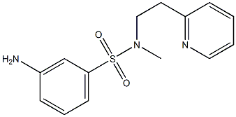 3-amino-N-methyl-N-[2-(pyridin-2-yl)ethyl]benzene-1-sulfonamide 结构式