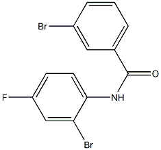3-bromo-N-(2-bromo-4-fluorophenyl)benzamide 结构式