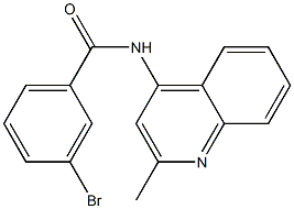3-bromo-N-(2-methylquinolin-4-yl)benzamide 结构式