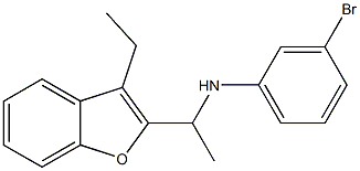3-bromo-N-[1-(3-ethyl-1-benzofuran-2-yl)ethyl]aniline 结构式