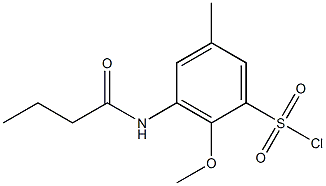 3-butanamido-2-methoxy-5-methylbenzene-1-sulfonyl chloride 结构式