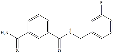 3-carbamothioyl-N-[(3-fluorophenyl)methyl]benzamide 结构式