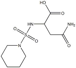 3-carbamoyl-2-[(piperidine-1-sulfonyl)amino]propanoic acid 结构式