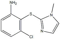 3-chloro-2-[(1-methyl-1H-imidazol-2-yl)sulfanyl]aniline 结构式
