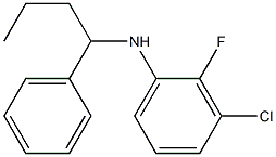 3-chloro-2-fluoro-N-(1-phenylbutyl)aniline 结构式