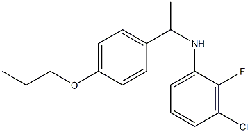 3-chloro-2-fluoro-N-[1-(4-propoxyphenyl)ethyl]aniline 结构式